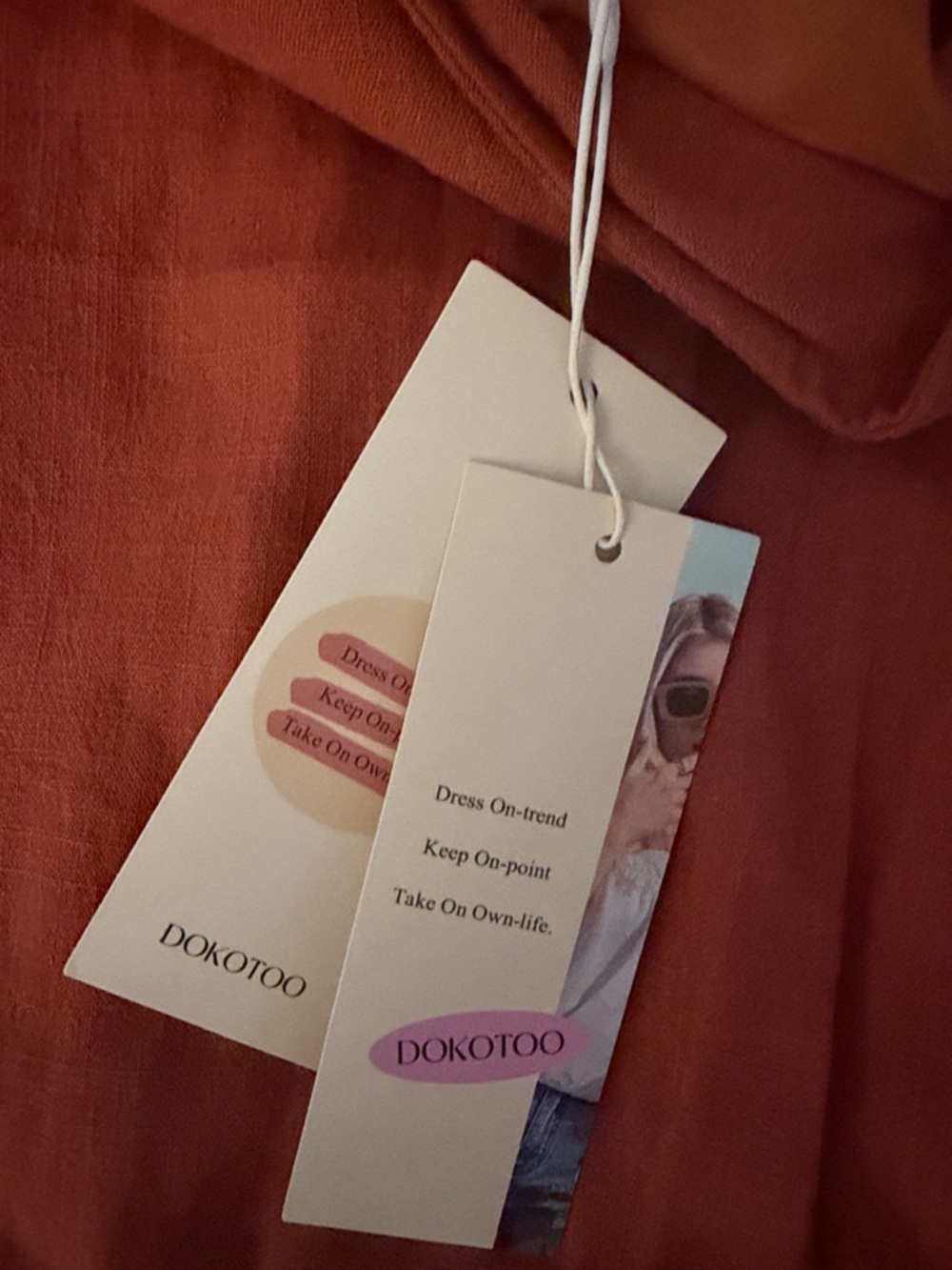 Cream Crop Tank Top and Rust Maxi Skirt Set - Picture 4 of 4